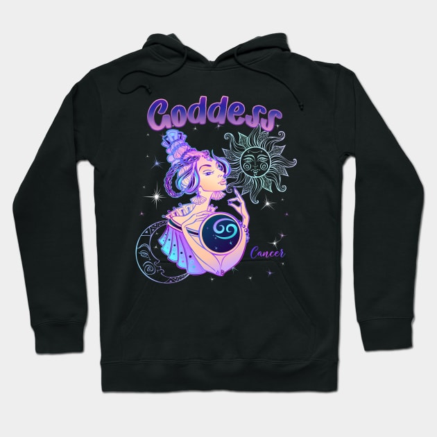 Zodiac Cancer Goddess Queen Horoscope Hoodie by The Little Store Of Magic